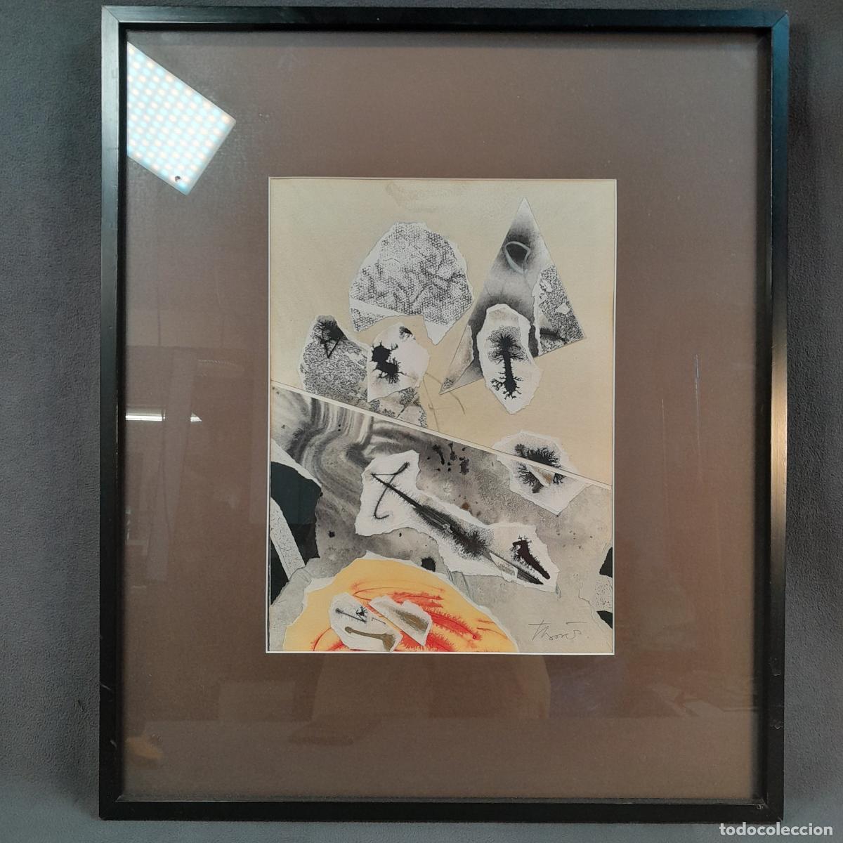 Otros objetos de arte: C-2016. JOAN JOSEP THARRATS (1918-2001). COLLAGE SOBRE PAPEL. DOS ESPAIS. A&Ntilde;OS 80.