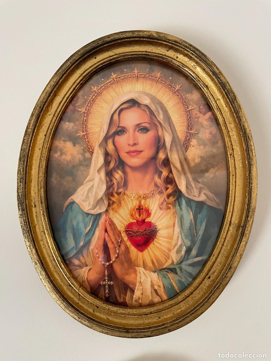 Otros objetos de arte: ILUSTRACI&Oacute;N DE LA CANTANTE MADONNA EN MARCO ANTIGUO