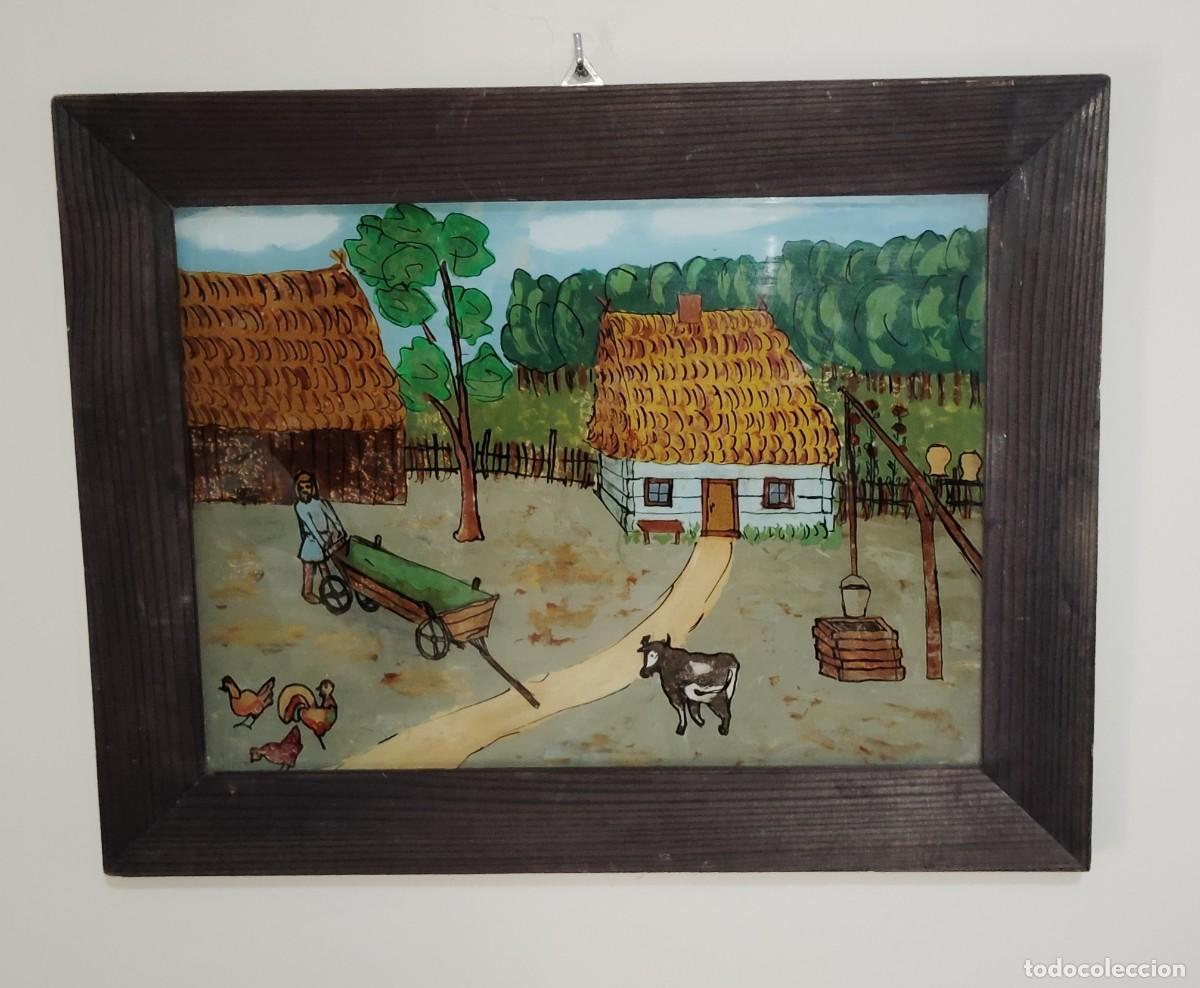 Otros objetos de arte: PINTURA ACRLICA. SOBRE CRISTAL - REVERSO -ENVIO CERTIFICADO INCLUIDO EN EL PRECIO