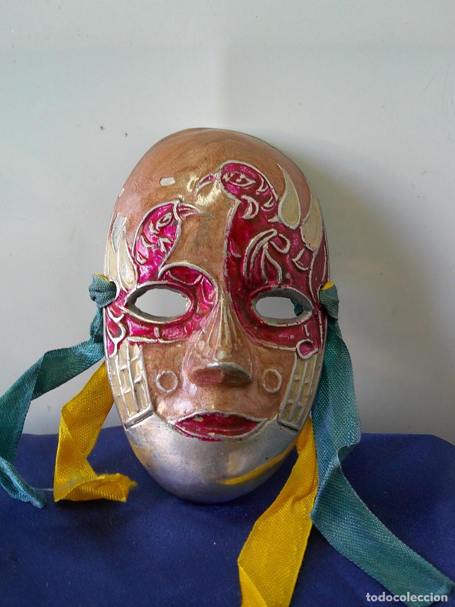 Otros objetos de arte: &iexcl;&iexcl; MASCARA CARNAVAL. PINTADA A MANO. Esmaltada. !! C-14. - Foto 4