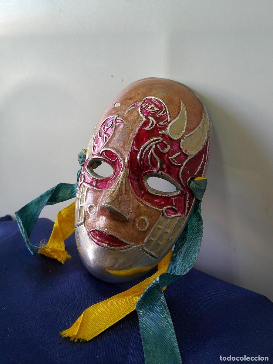 Otros objetos de arte: &iexcl;&iexcl; MASCARA CARNAVAL. PINTADA A MANO. Esmaltada. !! C-14. - Foto 5