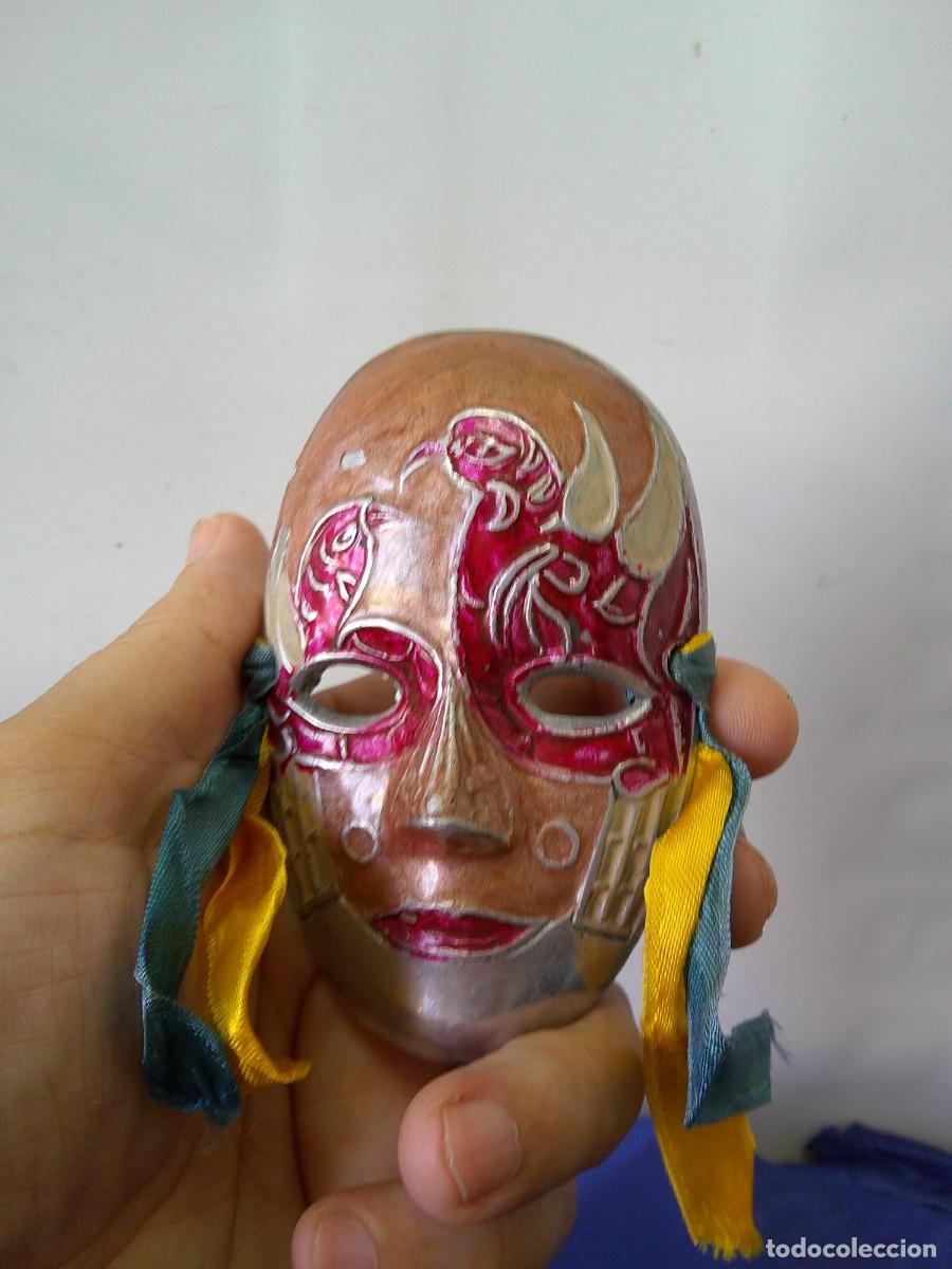 Otros objetos de arte: &iexcl;&iexcl; MASCARA CARNAVAL. PINTADA A MANO. Esmaltada. !! C-14. - Foto 6