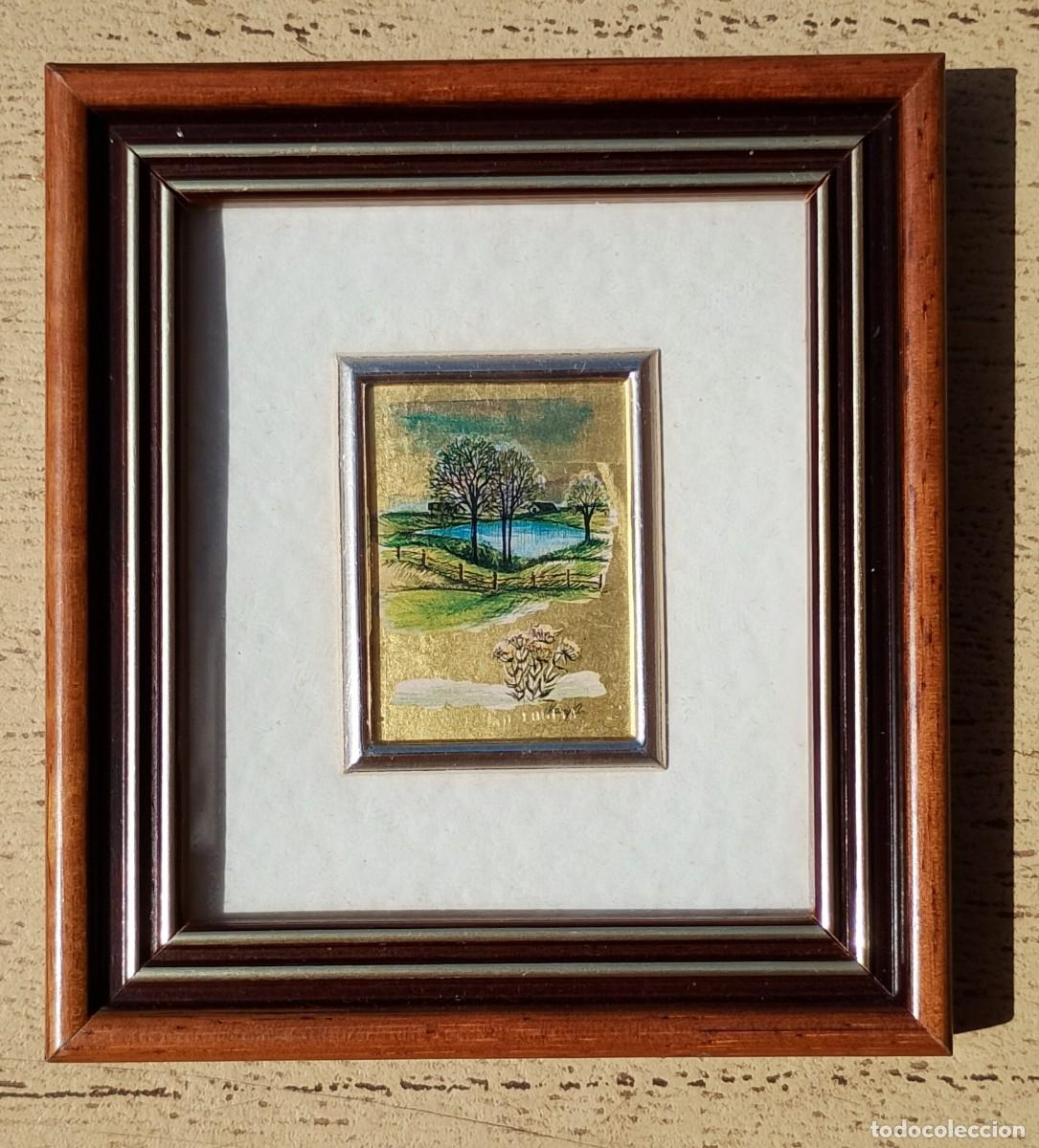 Otros objetos de arte: Cuadro Miniatura Oro Foglia - Foto 2