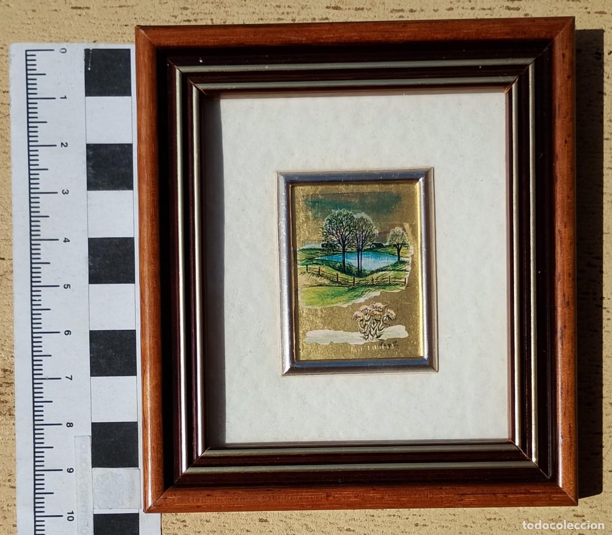 Otros objetos de arte: Cuadro Miniatura Oro Foglia - Foto 4