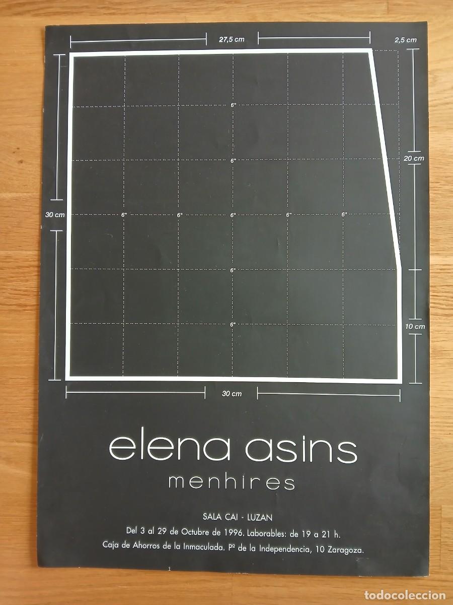 Otros objetos de arte: Cartel.Elena Asins.Menhires.Sala CAI-LUZAN 1996