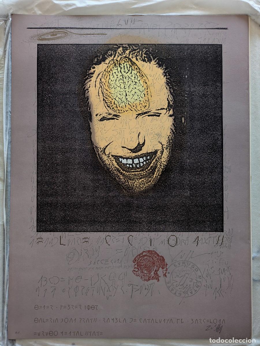 Otros objetos de arte: Cartel Zush - Galer&iacute;a Joan Prats - Evrugo Mental State - 1987