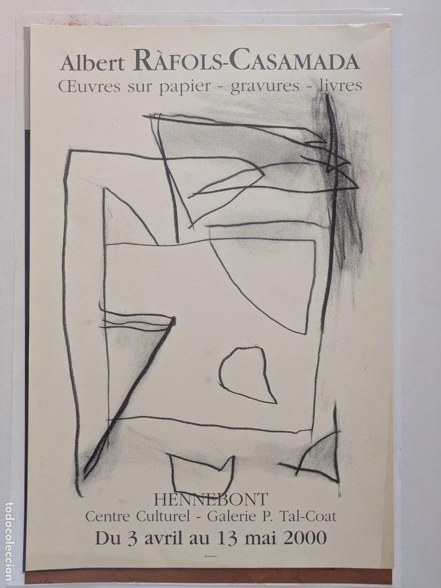 Otros objetos de arte: Cartel Albert Rafols Casamada Centre Culturel de Hennebont 2000