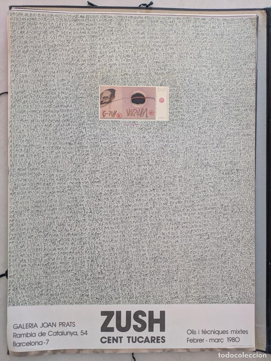 Otros objetos de arte: Cartel EVRU / ZUSH Galer&iacute;a Joan Prats 1980