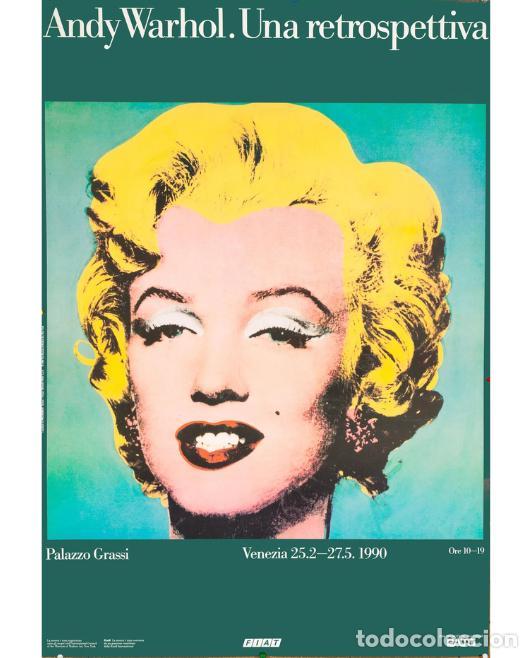 Otros objetos de arte: Andy Warhol &ndash; Una Retrospettiva (1990) | Cartel original Palazzo Grassi, Venecia