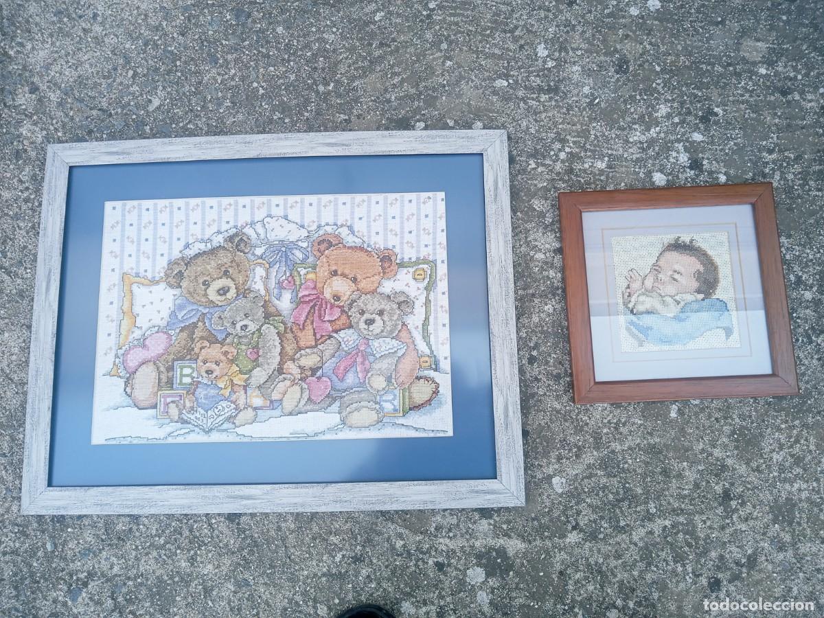 Otros objetos de arte: BONITA PAREJA DE CUADROS A GANCHILLO