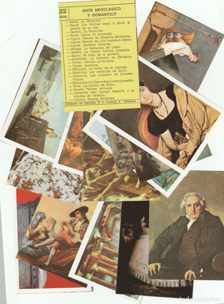 Otros objetos de arte: FICHA /CROMO -ARTE- NEOCLASICO Y ROMANTICO - 21 IMAGENES-SOBRE N&ordm; 22-CEDOSA-NUEVO