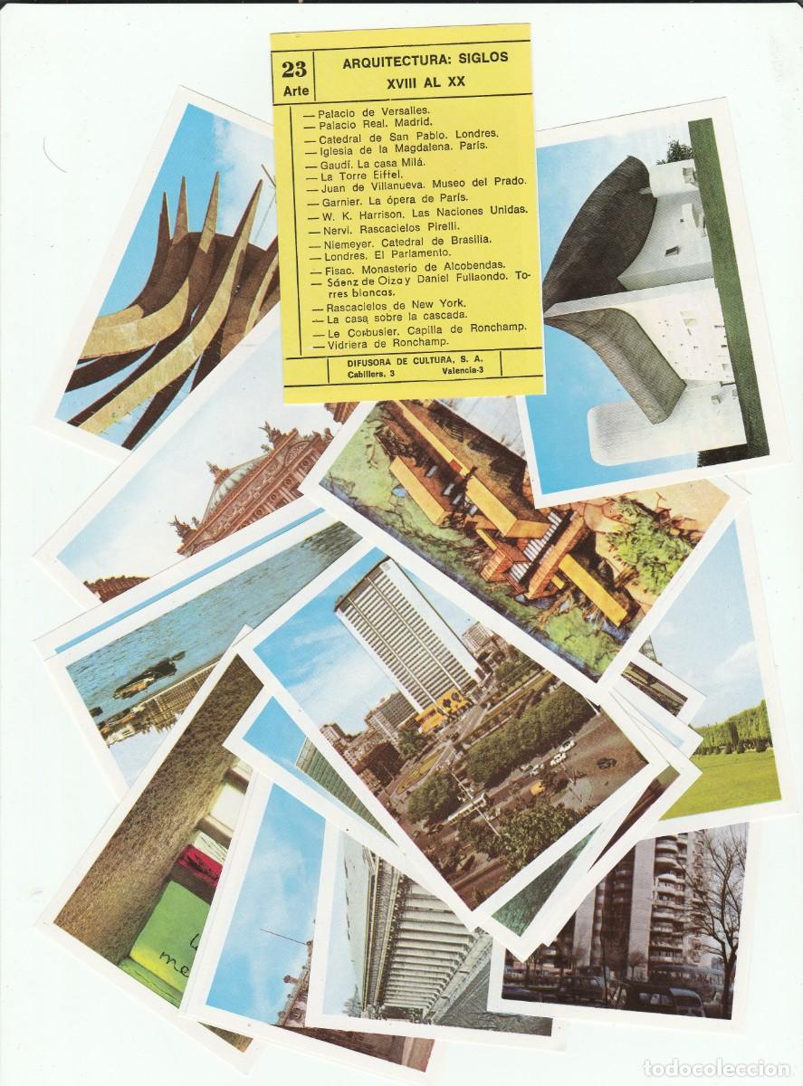 Otros objetos de arte: FICHA /CROMO -ARTE- ARQUITECTURA SIGLOS XVIII - 18 IMAGENES-SOBRE N&ordm; 23-CEDOSA-NUEVO