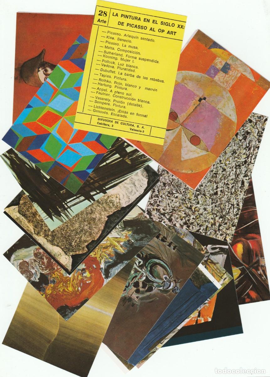 Other art objects: FICHA /CROMO -ARTE-LA PINTURA EN EL SIGLO XX DE PICASSO AL OP ART-18 IMAGEN-SOBRE N&ordm; 28-CEDOSA-NUEVO