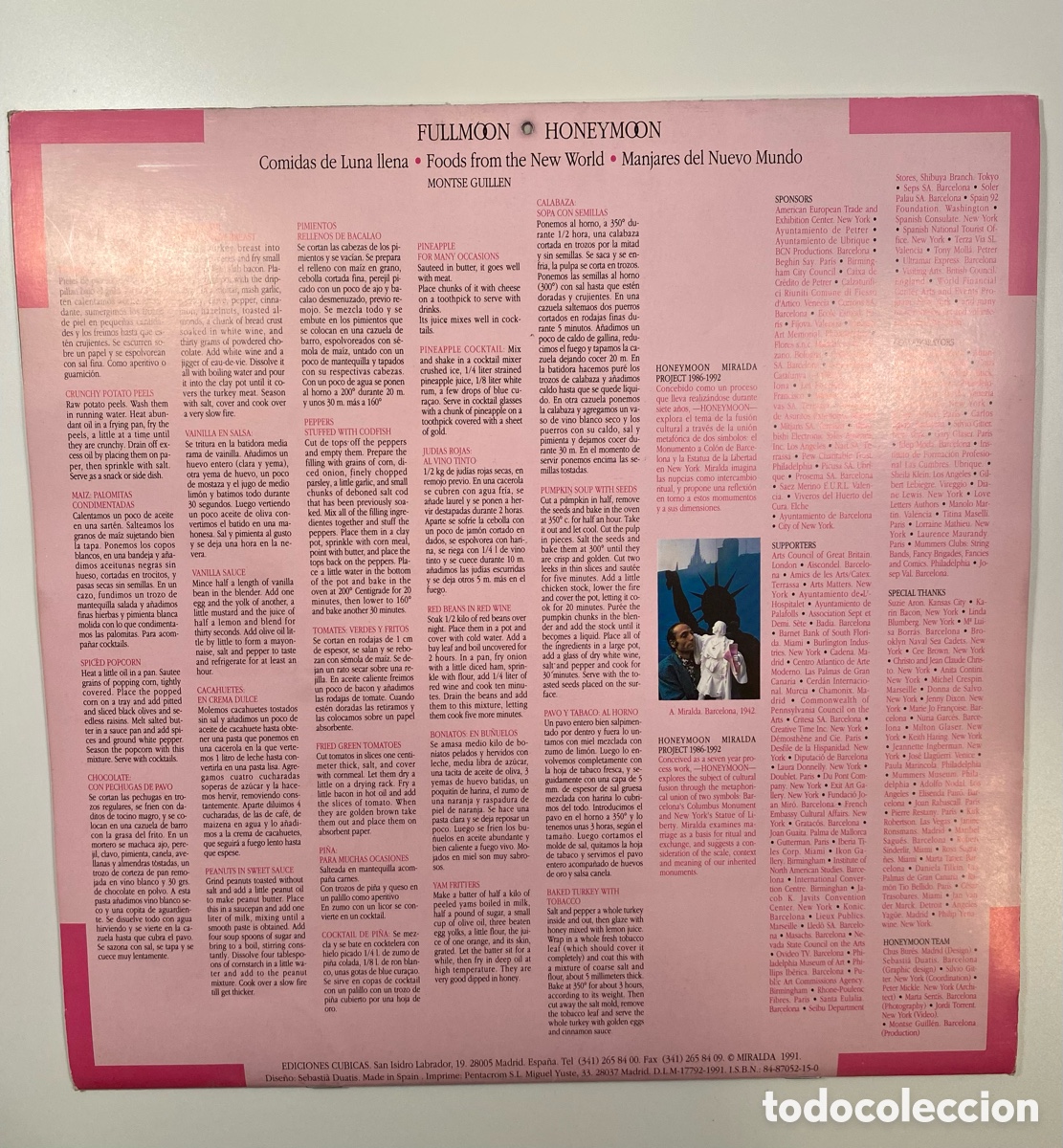 Otros objetos de arte: Miralda calendario 1992 proyecto Honeymoon - Foto 2