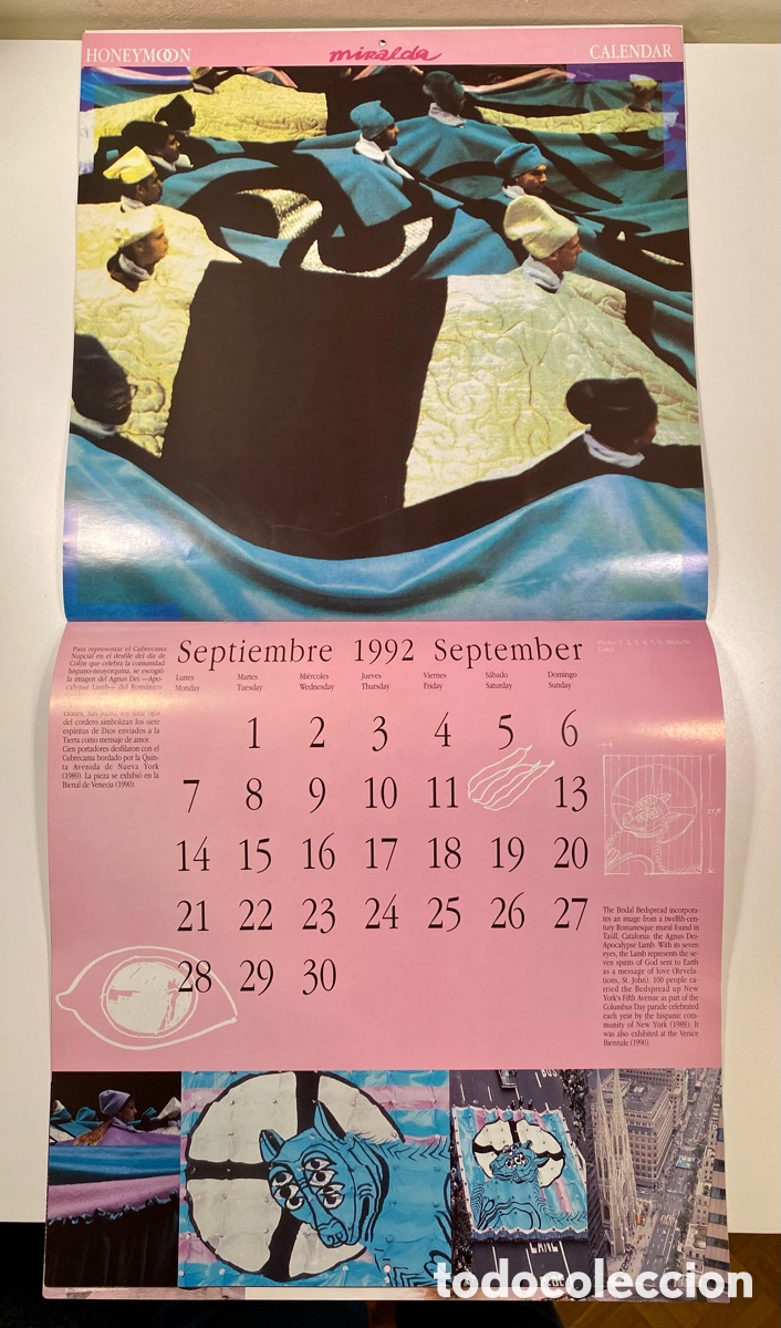 Otros objetos de arte: Miralda calendario 1992 proyecto Honeymoon - Foto 5