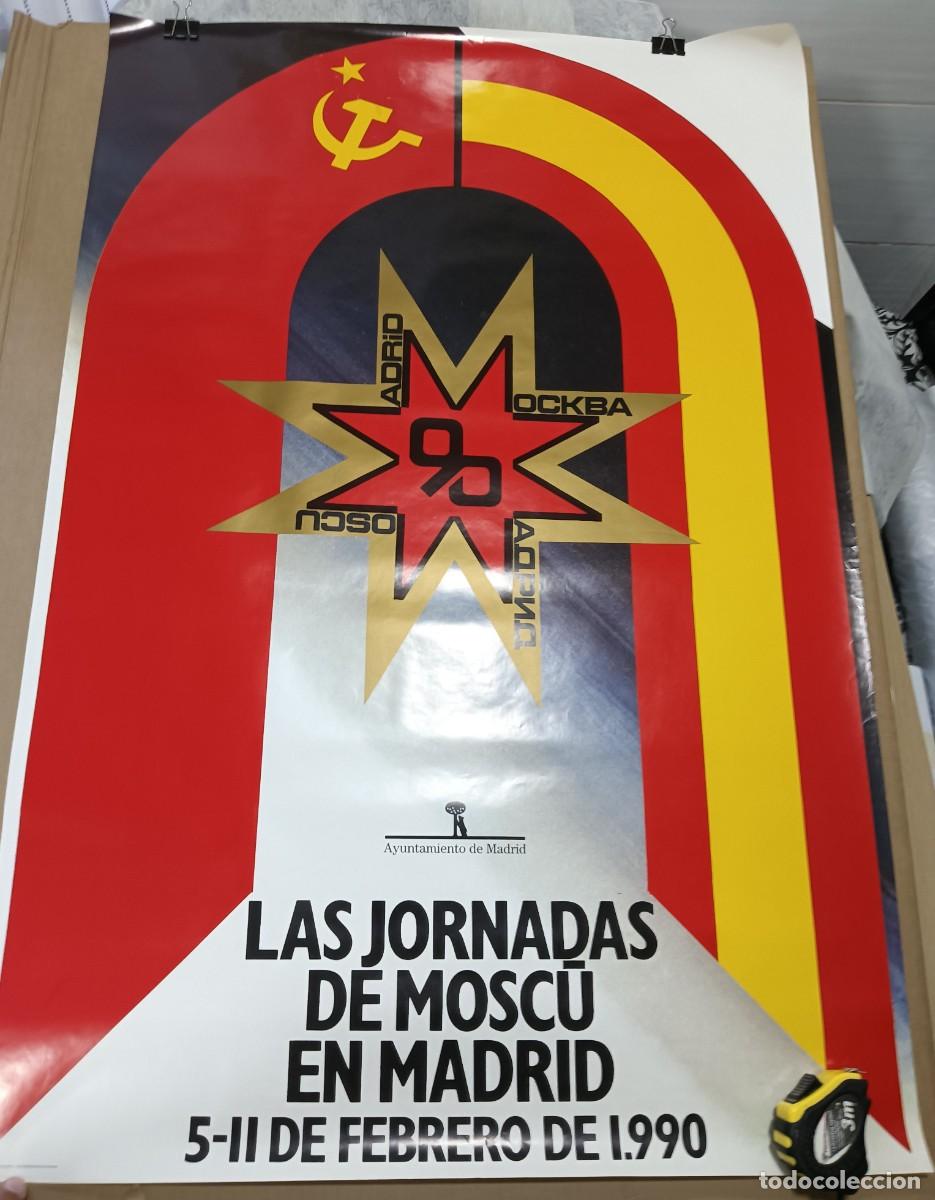Otros objetos de arte: Cartel 1990 Jornadas de Mosc&uacute; en Madrid de 98x66cms, buen estado