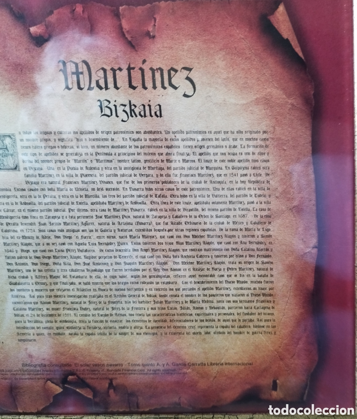 Otros objetos de arte: Cuadro Heraldica apellido Martinez - Foto 4