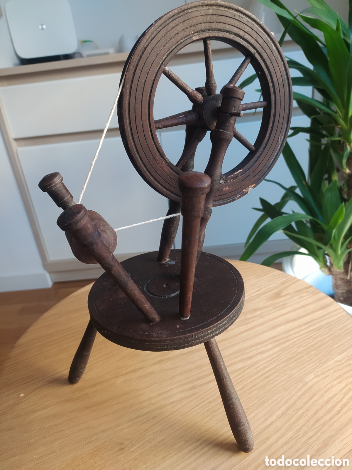 Otros objetos de arte: Bonita Rueca de madera - Foto 5