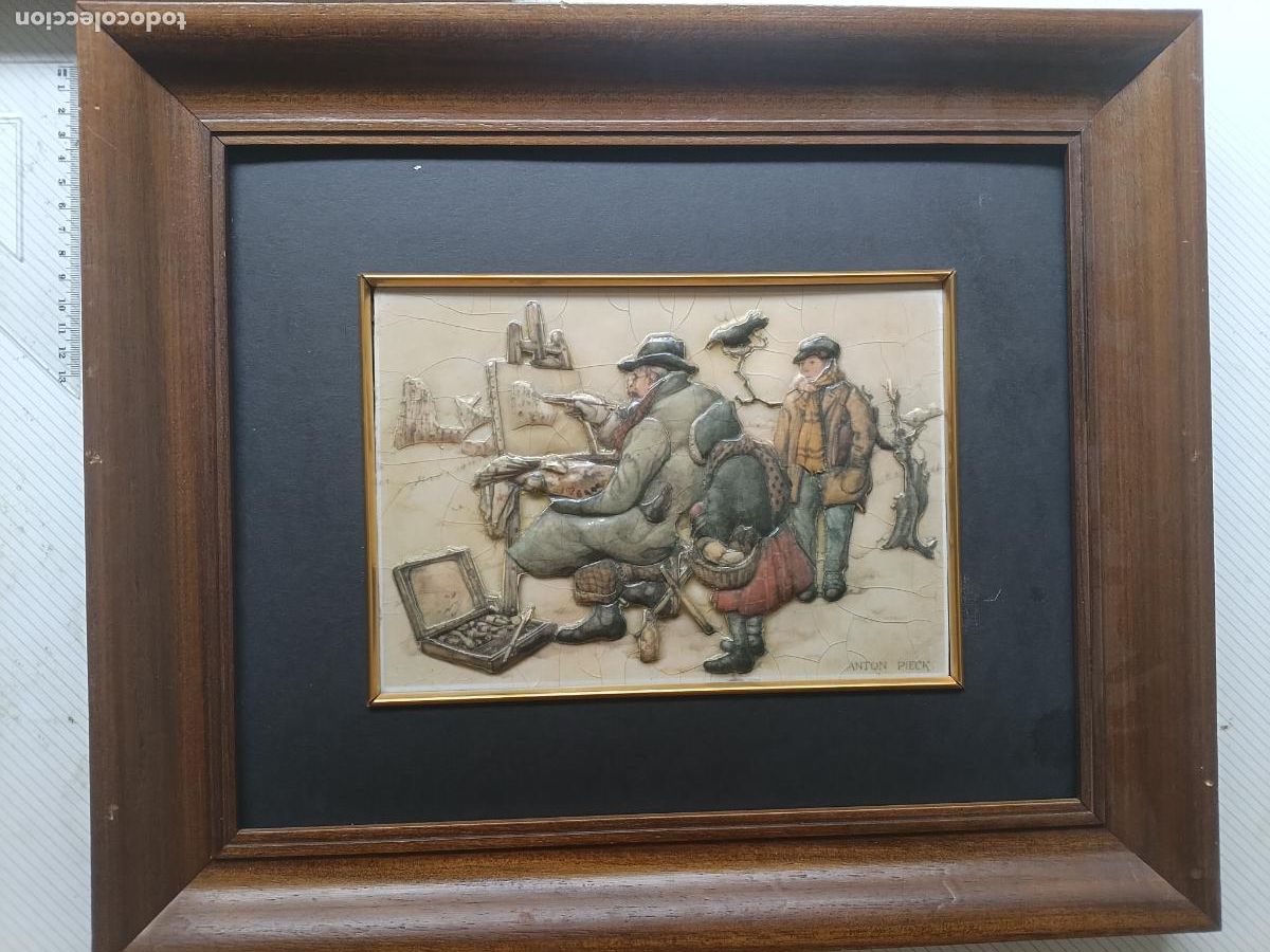 Otros objetos de arte: Cuadro en relieve esmaltado de Anton Pieck