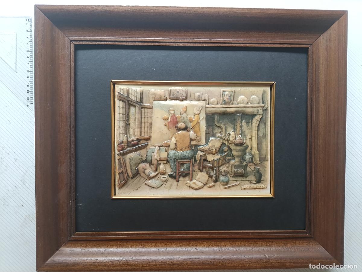 Otros objetos de arte: Cuadro en relieve esmaltado de Anton Pieck
