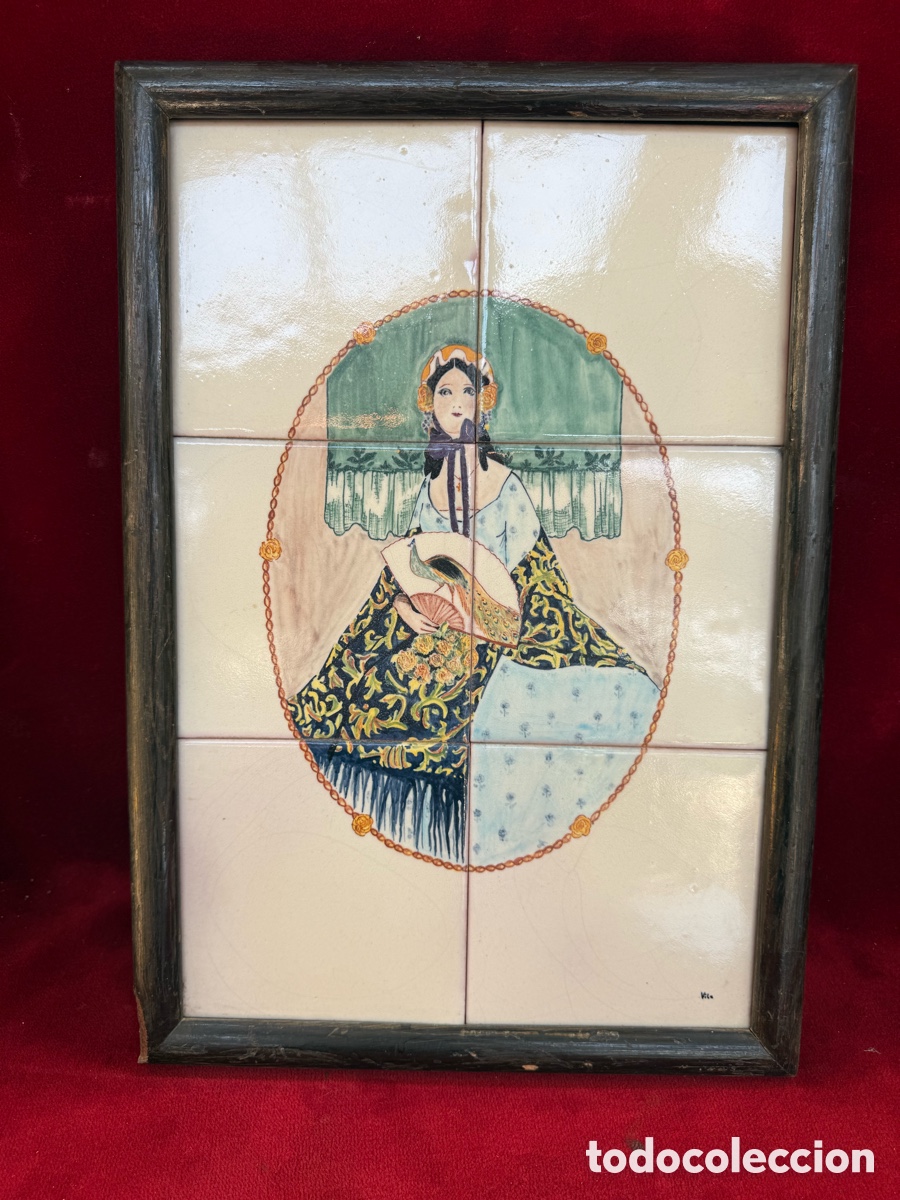 Other art objects: Bonito cuadro,azulejos pintados,firmado Vila!