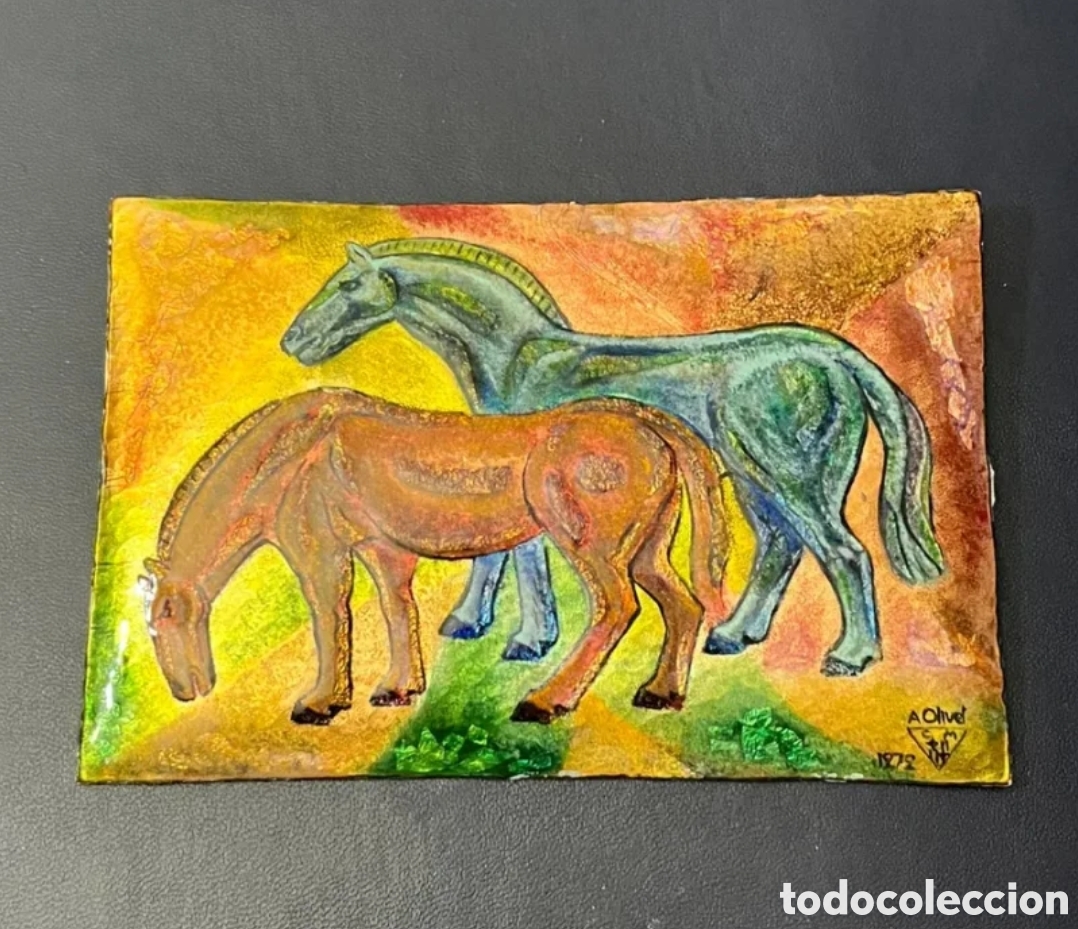 Otros objetos de arte: ESMALTE ANTIGUO COLORES
