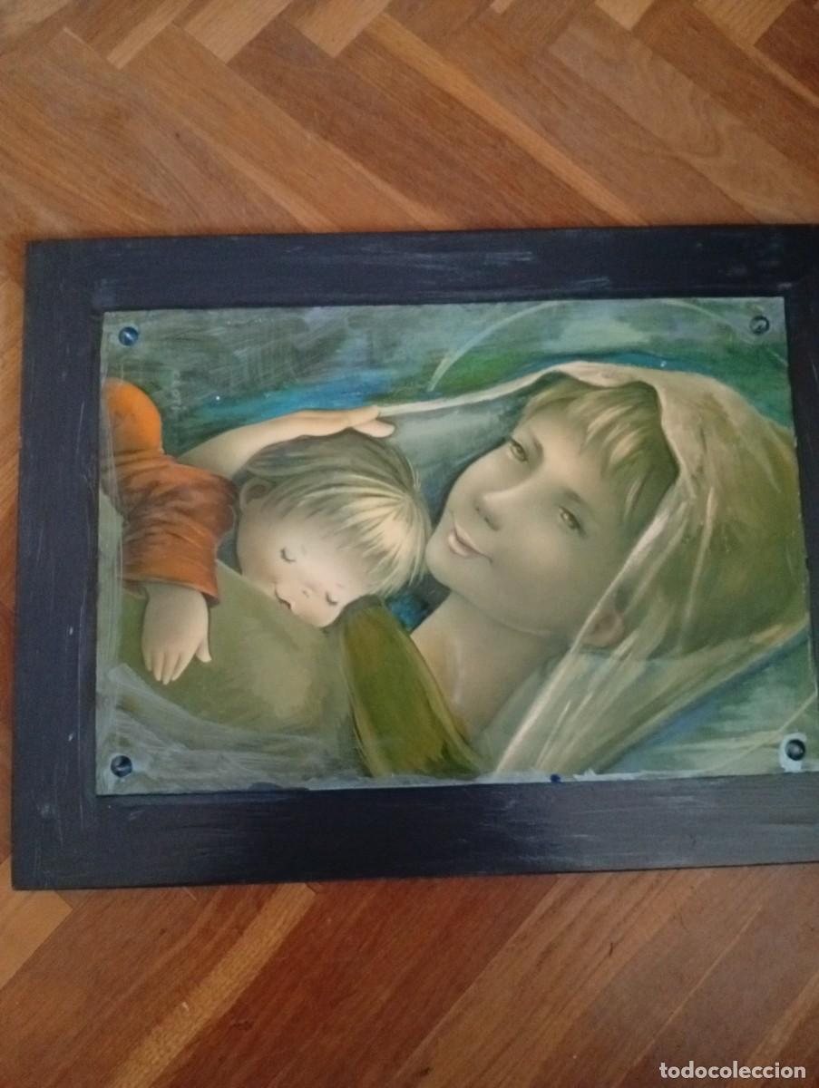 Otros objetos de arte: Cuadro Clote mujer con ni&ntilde;o en brazos , madre con ni&ntilde;o en brazos