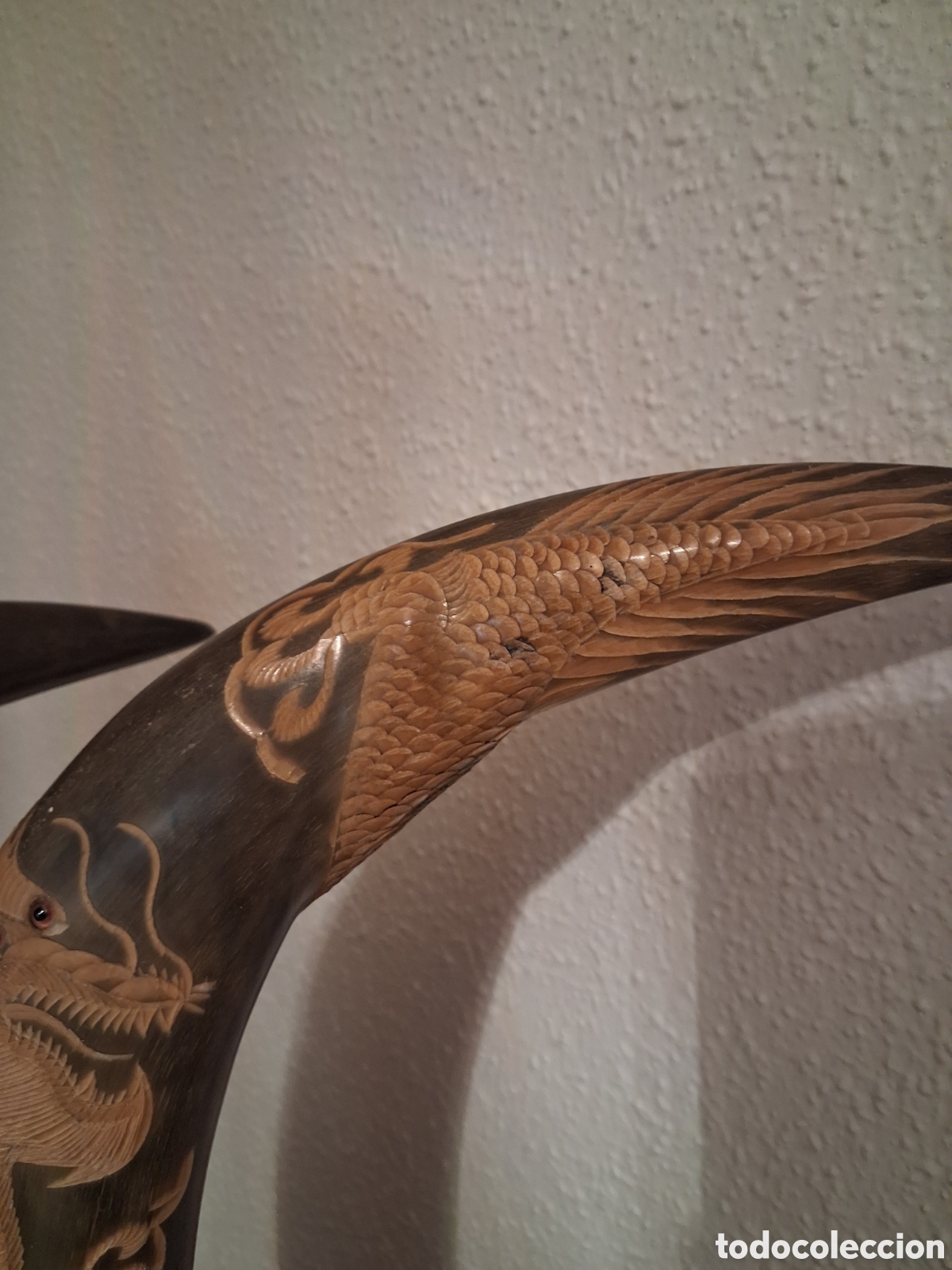 Otros objetos de arte: Dos Cuernos tallados - Foto 9