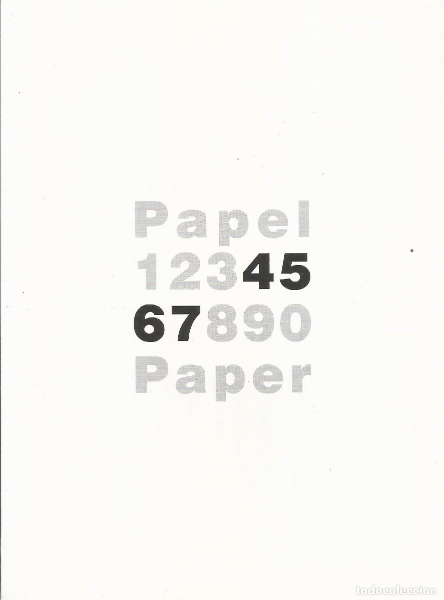 Otros objetos de arte: Papel 1234567890 Paper. Galer&iacute;a Ren&eacute; Metras. Barcelona. 1989. D&iacute;ptico. 23x17 cm.
