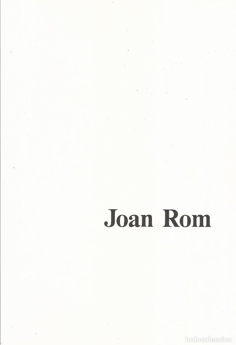 Otros objetos de arte: Joan Rom. D&iacute;ptico Galer&iacute;a Ren&eacute; Metras. Barcelona. 1988. Buen estado. 23x16 cm.