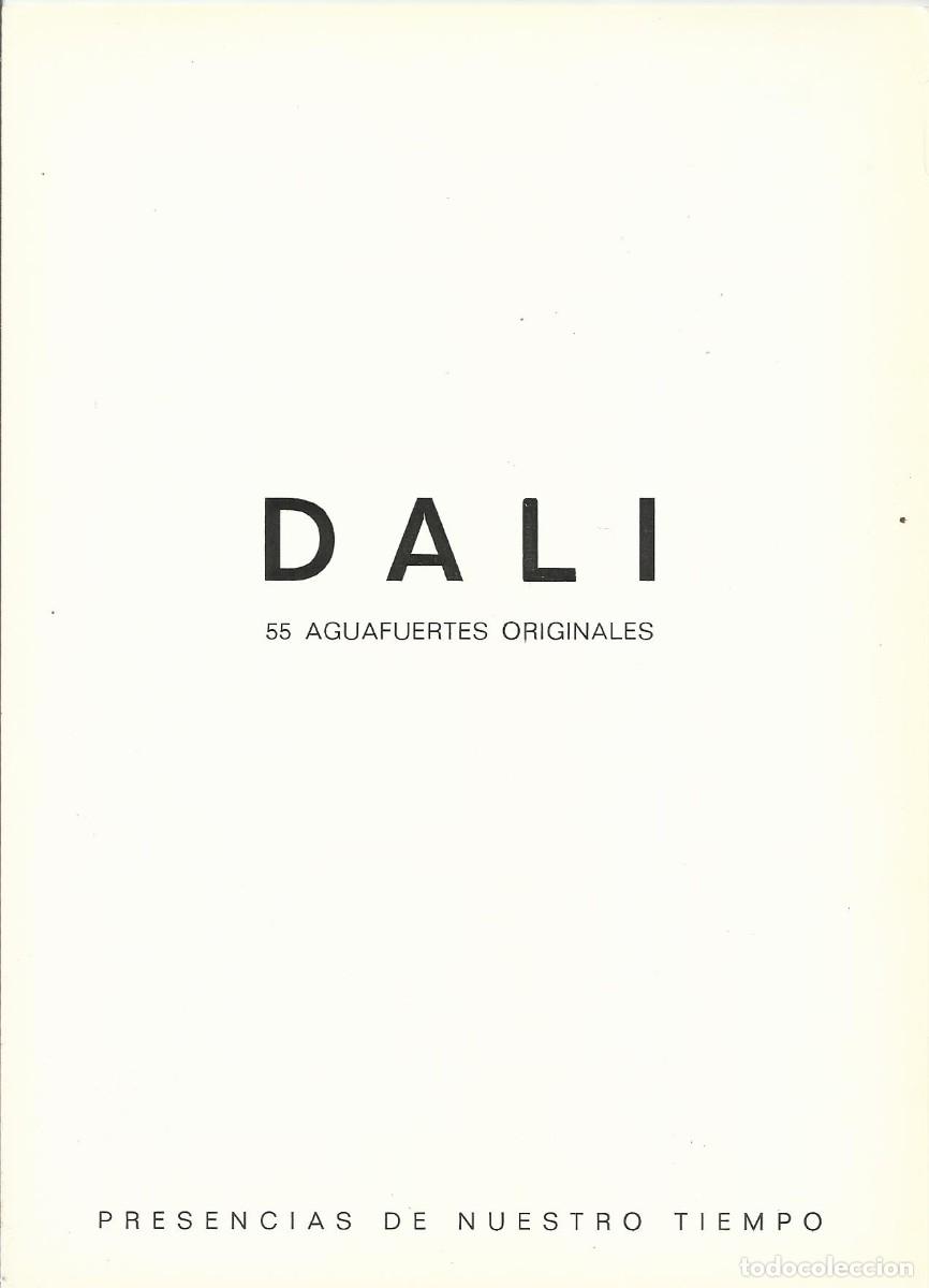 Otros objetos de arte: Dal&iacute;. 55 aguafuertes originales. Ren&eacute; Metras. 1972. Tr&iacute;ptico desplegable ilustrado. 22x16 cm.