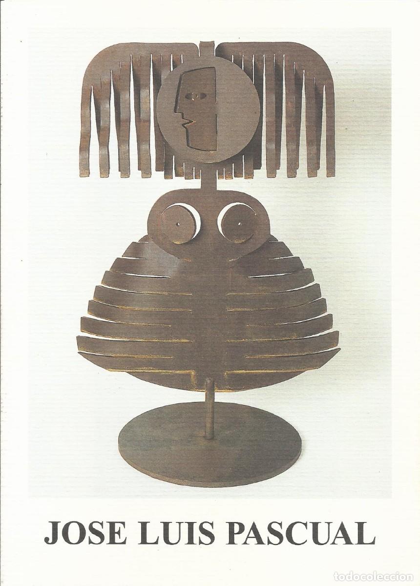 Otros objetos de arte: Jos&eacute; Luis Pascual. Tr&iacute;ptico. 2000. Invitaci&oacute;n Exposici&oacute;n Galer&iacute;a tres punts. Barcelona. 21x15 cm.