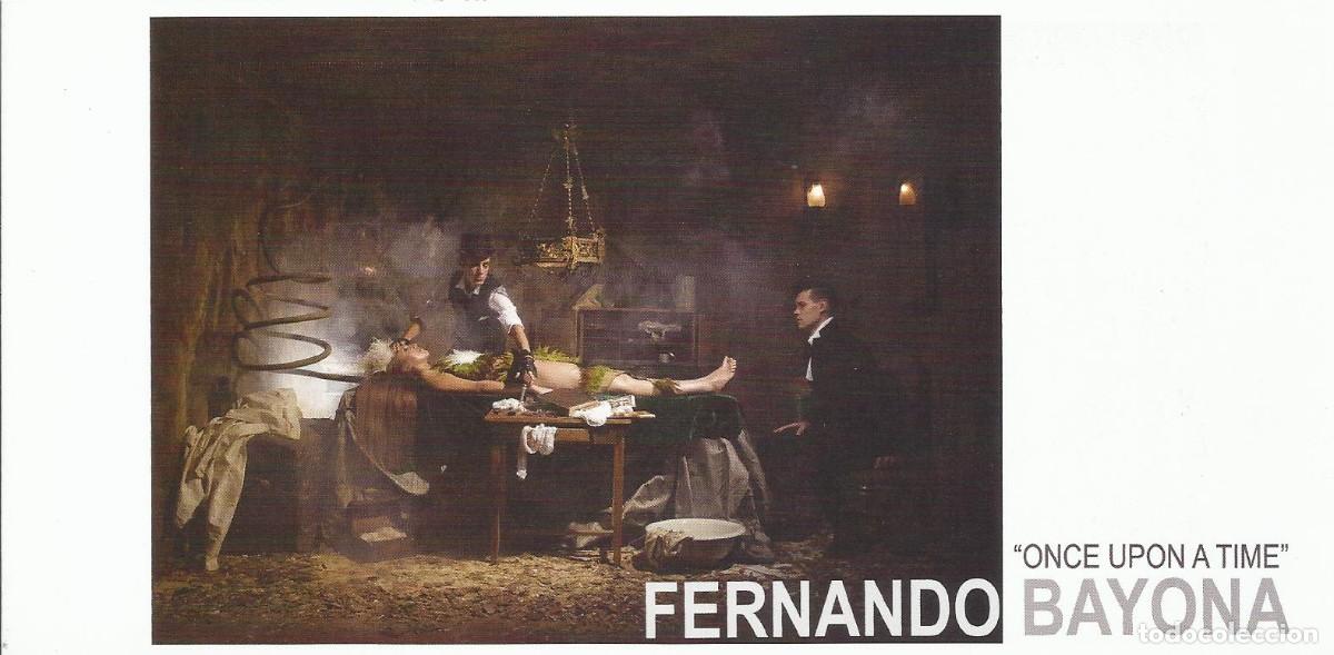 Otros objetos de arte: Fernando Bayona. Once upon a time. D&iacute;ptico invitaci&oacute;n con texto y ilustrado. 2010. 10x20 cm. Art Bar