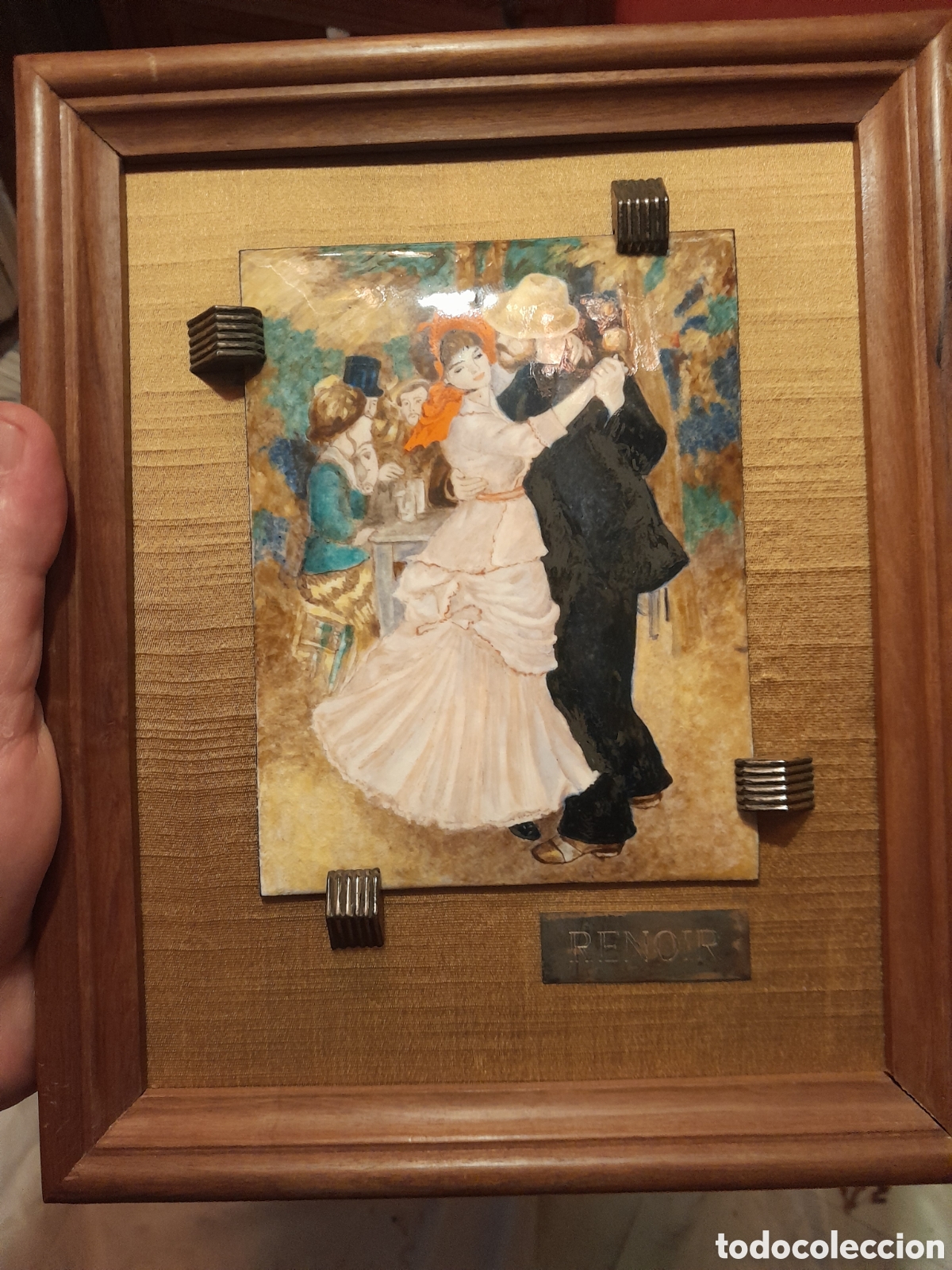 Otros objetos de arte: Cuadro de Renoir de esmalte al fuego y plata l 25 X21