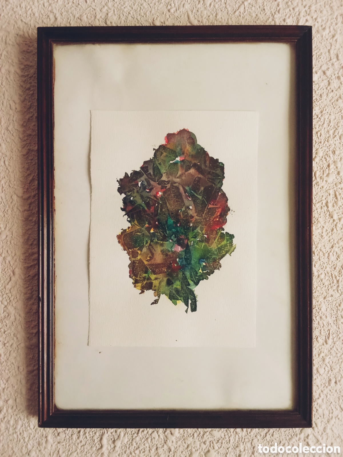 Otros objetos de arte: Acuarela original de Marco A. Reynier / Hoja, colores