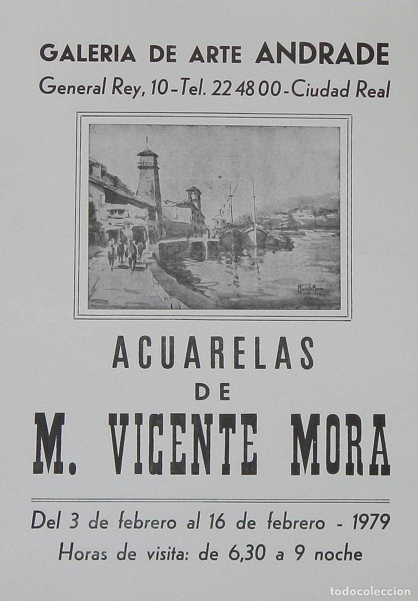 Otros objetos de arte: Manuel Vicente Mora. Cartel. Exposici&oacute;n Galer&iacute;a de Arte Andrade. Ciudad Real. 1979. 37x26 cm.