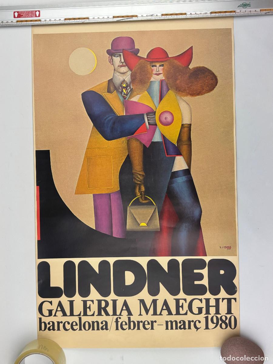 Otros objetos de arte: MAX LINDNER, cartel Galer&iacute;a Maeght, Barcelona 1980.