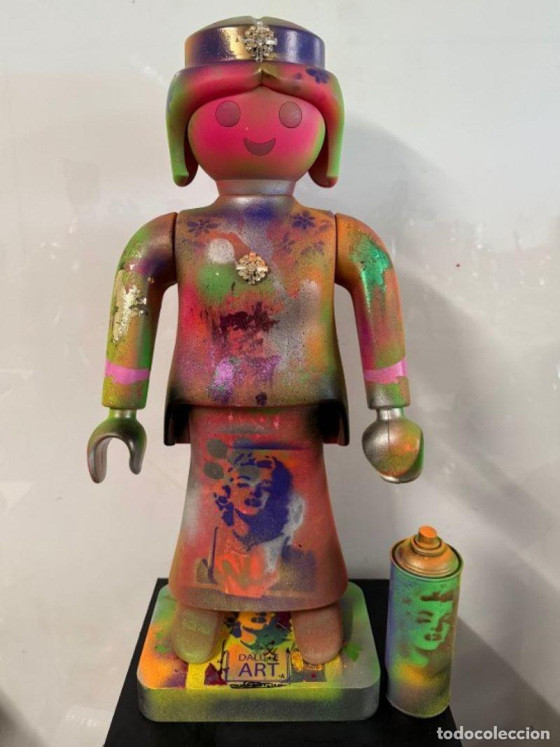 Otros objetos de arte: DALUXE ART &ndash; 1999 &ldquo;GAME OVER&rdquo; PLAYMOBIL LADY &ndash; ORIGINAL 1/1 POP ART &ndash; COA