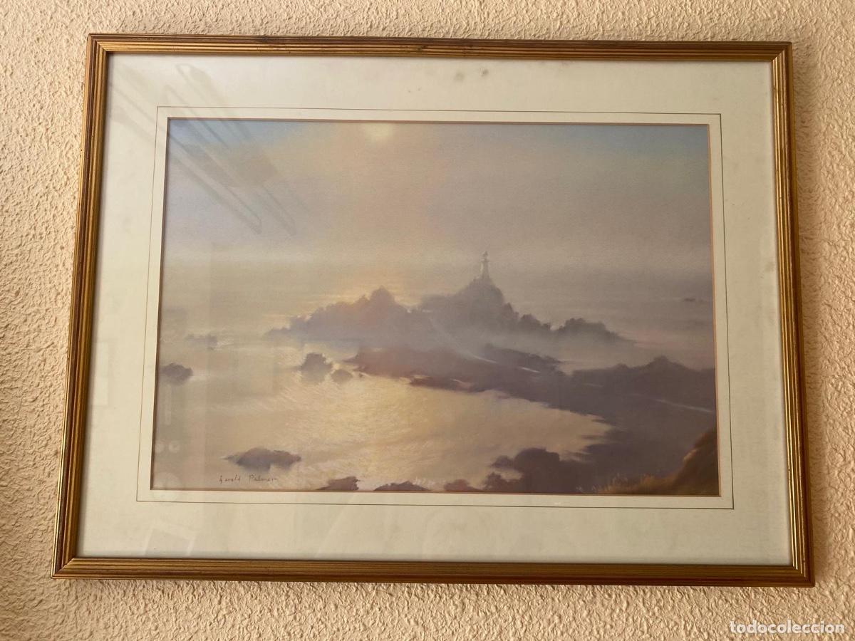 Otros objetos de arte: Cuadro Garold Palmer Vintage Marino