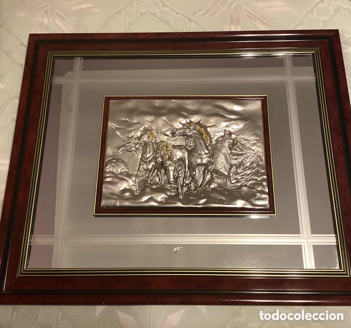 Art: CUADRO ITALIANO RELIEVE CABALLOS ARG. 925 &ndash; CREAZIONI ARTISTICHE &ndash; MADE IN ITALY