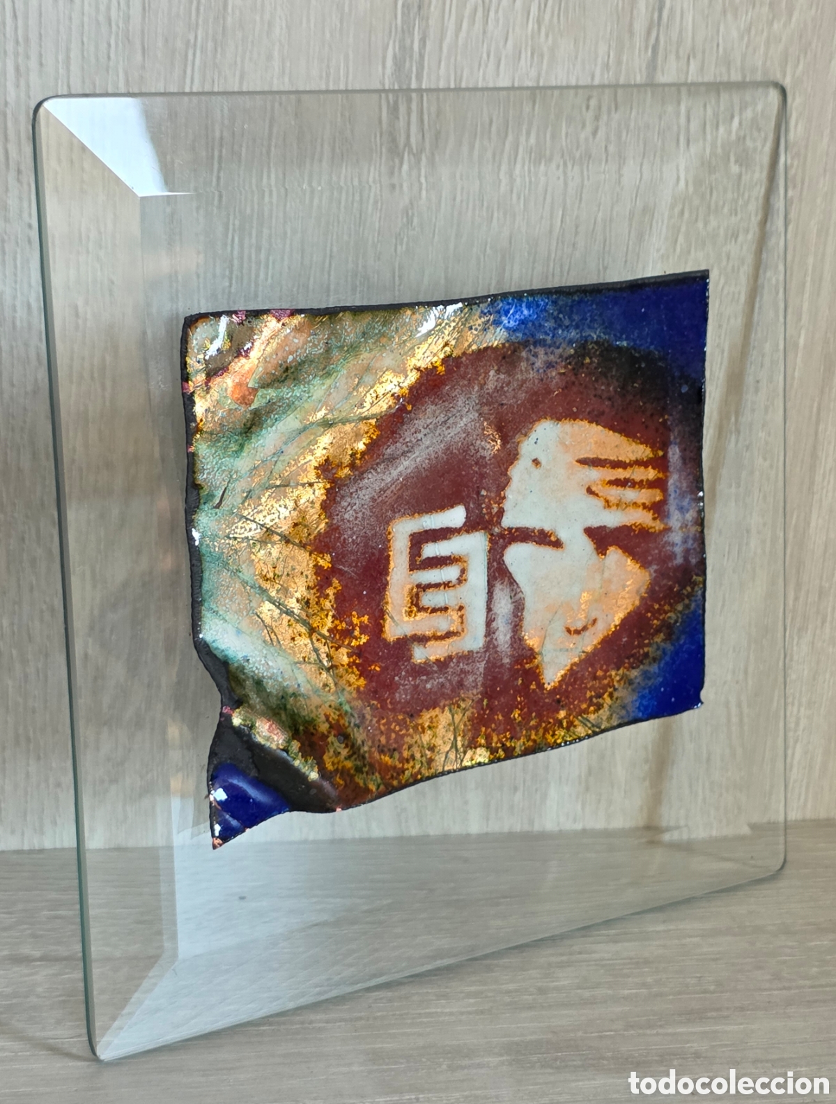 Otros objetos de arte: En Clave de Empresarias Esmalte a Fuego / Cobre - Firma Julia Ares 1995 A Coru&ntilde;a Galicia Decoraci&oacute;n