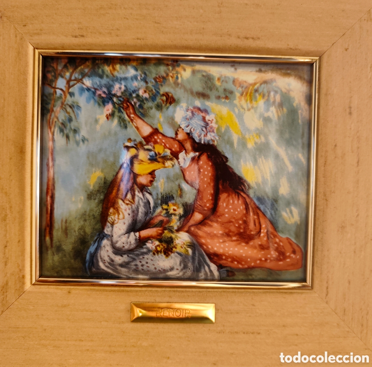 Otros objetos de arte: Cuadro Renoir esmalte al fuego. Vintage