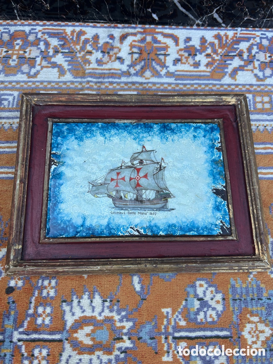 Otros objetos de arte: cuadro vintage presenta una ilustraci&oacute;n cl&aacute;sica de la Santa Mar&iacute;a
