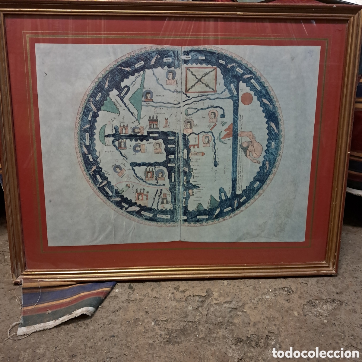 Otros objetos de arte: REPRODUCCION del mapa mundi Beato del Burgo de Osma