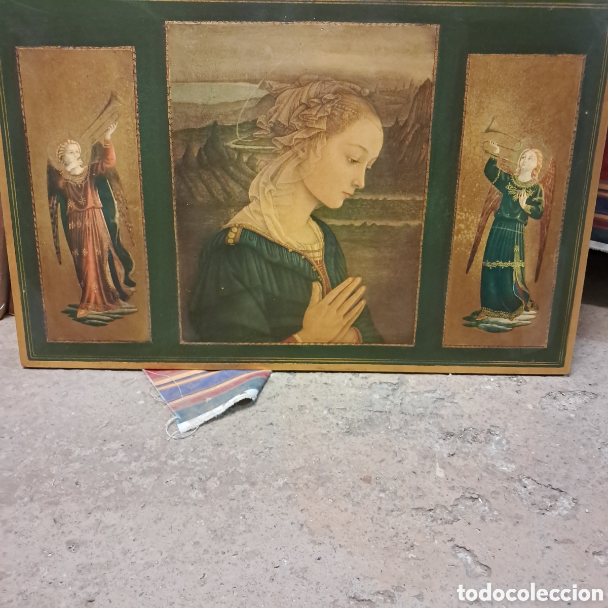 Otros objetos de arte: Tabla dw maderA con Virgen con el Ni&ntilde;o y dos &aacute;ngeles , Filippo Lippi, 73 x 48