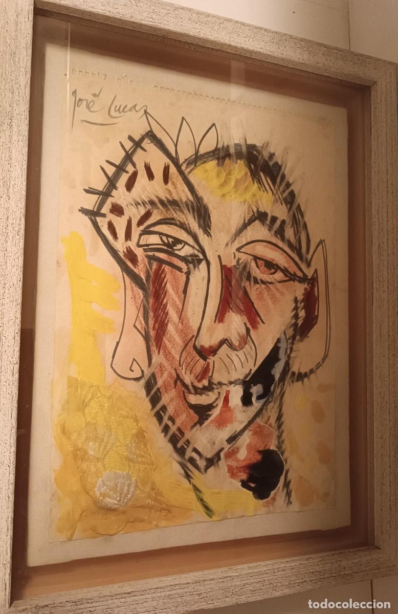 Otros objetos de arte: Cuadro del pintor murciano Jos&eacute; Lucas (Pepe Lucas) 29X40. Marco 40X54. Murcia