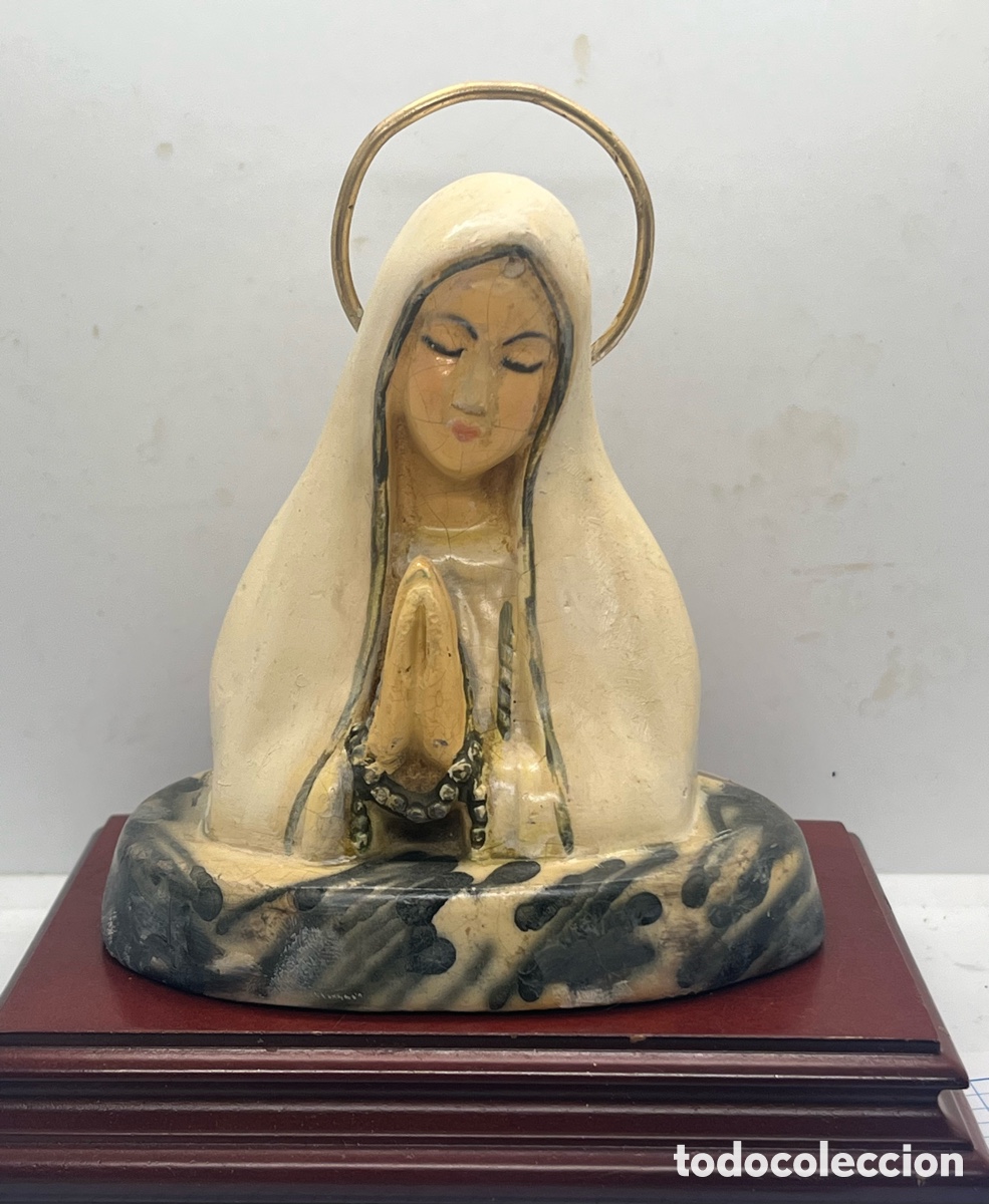 Otros objetos de arte: FIGURA DE LA VIRGEN ESTUCO A&Ntilde;OS 50