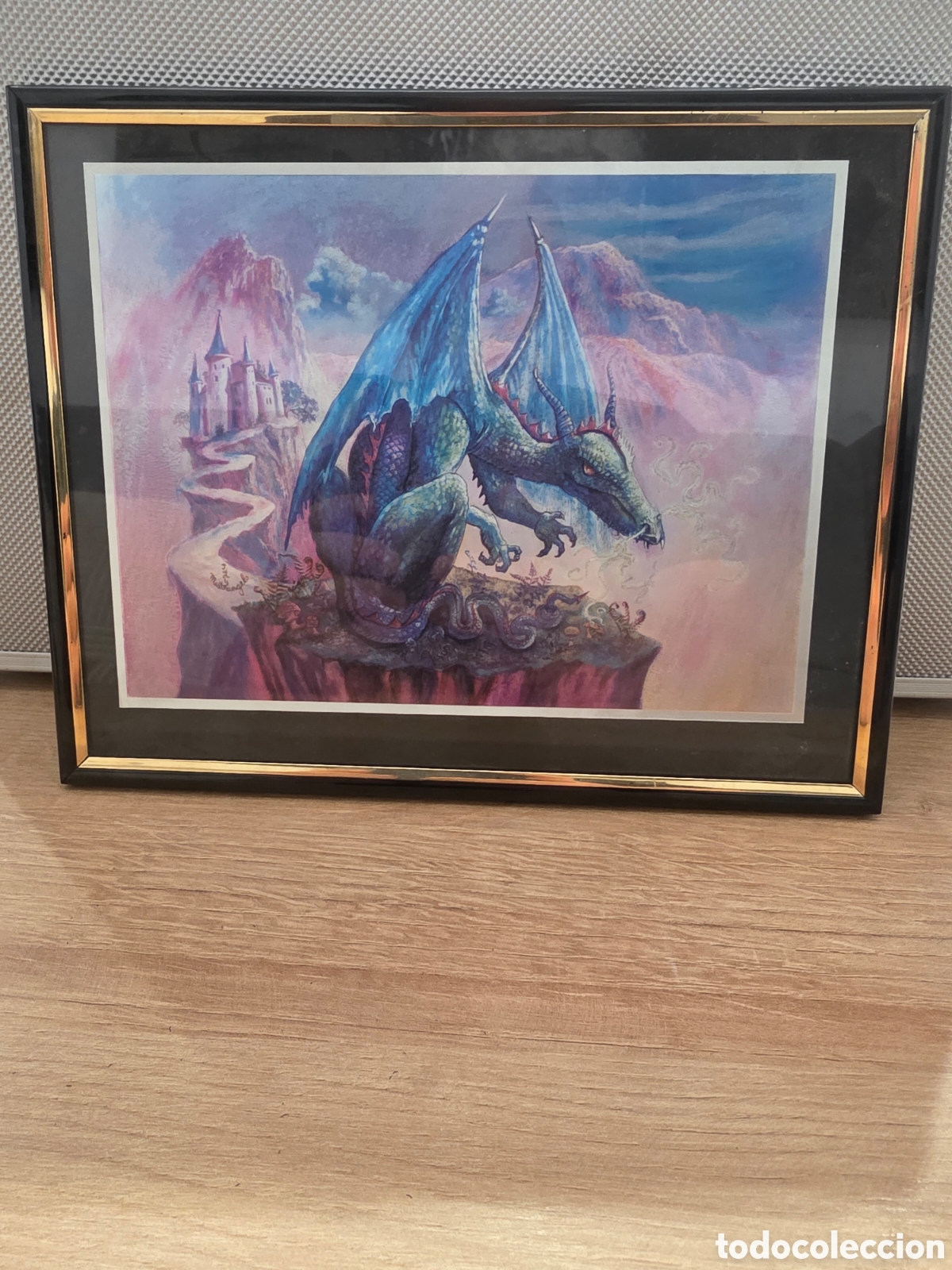 Otros objetos de arte: Pintura de Fantas&iacute;a &rdquo; Green Drag&oacute;n&rdquo;