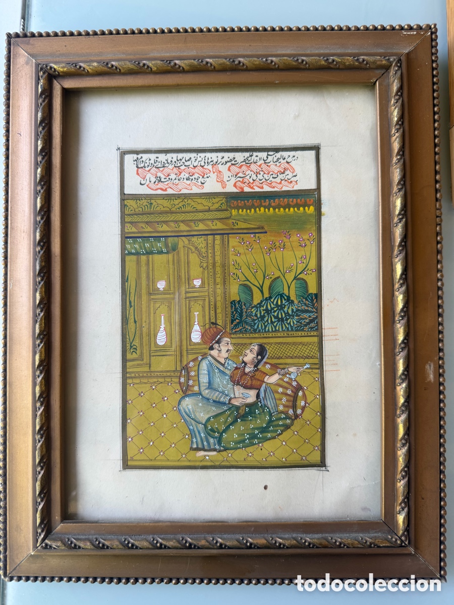 Otros objetos de arte: Miniatura India Kama Sutra sobre Hueso