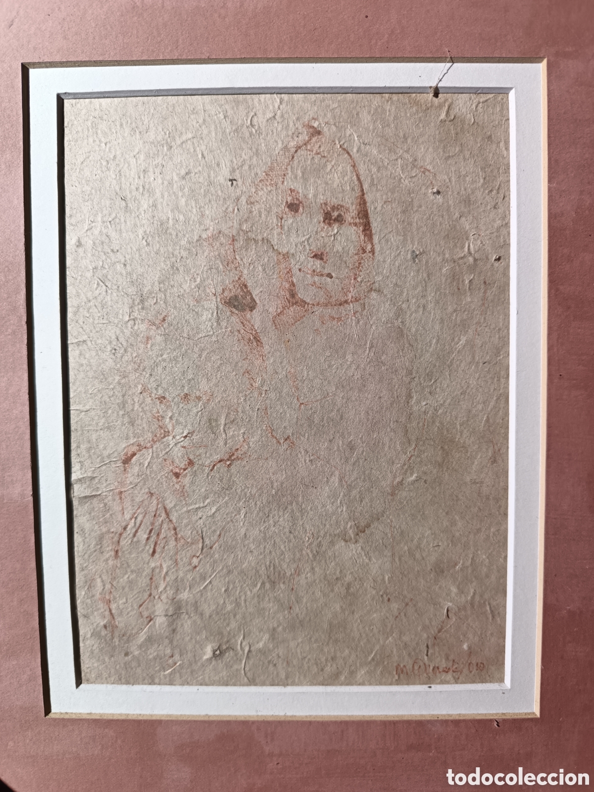 Otros objetos de arte: CUADRO MARIETA QUESADA DIBUJO SOBRE PAPEL - Foto 5